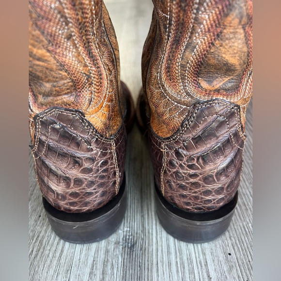 Ariat Double Down genuine caiman belly square toe 9D - Picture 6 of 9